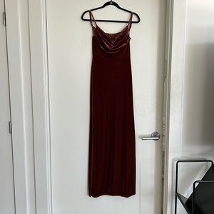 Revelry Skye Velvet Dress - SIZE 2 - Terracotta
